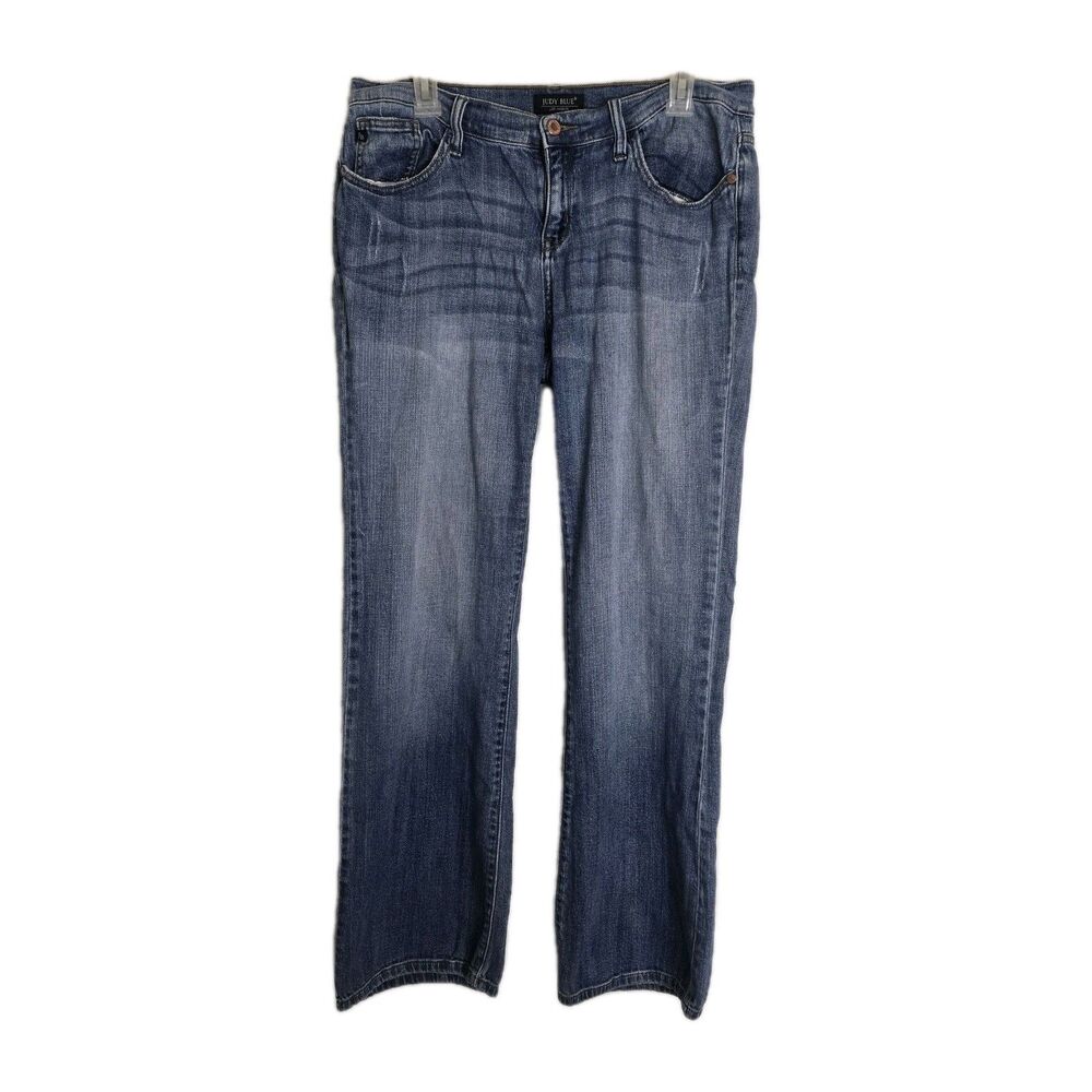 Judy Blue Mid Rise Bootcut Jeans Women Size 13/31 Blue Medium Wash 31X32